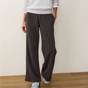Marine Layer cloud 9 fleece Dark Gray Wide-Leg Pants